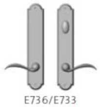 Rocky Mountain Hardware<br />E736/E733 Thumb Turn - Endura Trilennium Arched Multipoint Inactive/Thumb Turn Lever Set
