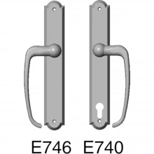 Rocky Mountain Hardware - E746/E740 - Patio Sliding Door Set - 1 3/4" x 11" Arched Escutcheons