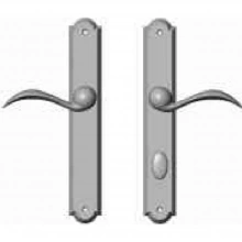 Rocky Mountain Hardware - E746/E747 - 1 3/4" x 11" Arched Multi-Point Entry Set Escutcheon, American Cylinder - Patio, Lever High