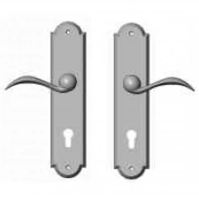 Rocky Mountain Hardware - E754/E754 - 2 1/2" x 11" Arched Multi-Point Entry Set Escutcheon, Profile Cylinder - Entry, Lever High