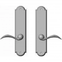 Rocky Mountain Hardware - E755/E755 - 2 1/2" x 11" Arched Multi-Point Entry Set Escutcheon, American Cylinder - Full Dummy, Lever Low