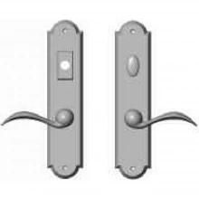 Rocky Mountain Hardware - E757/E756 - 2 1/2" x 11" Arched Multi-Point Entry Set Escutcheon, American Cylinder - Entry, Lever Low