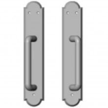 Rocky Mountain Hardware<br />E793/E793 - Full Dummy Sliding Door Set - 2-1/2" x 13" Arched Escutcheons