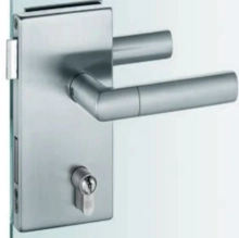 FSB Door Hardware <br />EGC Aluminum - Aluminum European Glass Door Lock, Compact