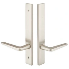 Emtek<br />12A4-SS - Modern Plates 1.5" x 11" - Non-Keyed Fixed Handle Outside, Operating Handle Inside #2 Stainless Steel