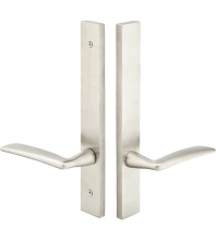 Emtek<br />13A4-SS - Modern Plates 1.5" x 11" - Non-Keyed Fixed Handle Outside, Operating Handle Inside #3 Stainless Steel