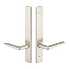 Emtek<br />14A4-SS - Modern Plates 1.5" x 11" - Non-Keyed Fixed Handle Outside, Operating Handle Inside #4 Stainless Steel