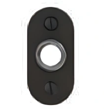Emtek - 2442 - Door Bell Button with STRETTO Oval Plate Rosette 1-1/2" x 3" 