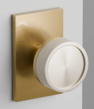 Emtek<br />5112 Select Brass Conical - Modern Rectangular Rose Knob - PASSAGE