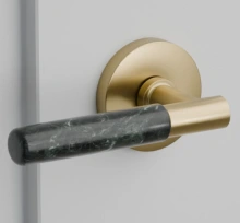 Emtek<br />5209 Select Brass - Disk Rose Lever - PRIVACY