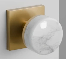 Emtek<br />5210 Select Brass Conical - Square Rose Knob - PRIVACY