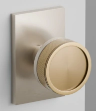 Emtek<br />5212 Select Brass Conical - Modern Rectangular Rose Knob - PRIVACY
