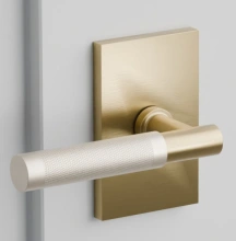 Emtek<br />5212 Select Brass - Modern Rectangular Rose Lever - PRIVACY