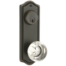 Emtek<br />7091 - Rope 3-5/8" C-C Keyed Style Sideplate (7-1/2") - Passage, Double Keyed