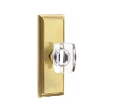 Emtek - 8235 Glass Knobs - Wilshire Non-Keyed Style Sideplate (7") - Privacy