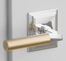 Emtek<br />8161 Select Brass - Wilshire Rose Lever - PASSAGE