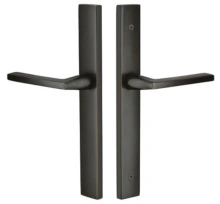 Emtek<br />8243 - 1-1/2" X 11" - Thumbturn Brass Stretto Modern Rectangular Non-Keyed Sideplate - Privacy