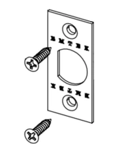 Emtek - 83228 - Faceplate and Screws for Tubular Pocket Door Privacy Latch, Passage/Privacy, Square Corners