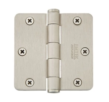 Emtek<br />96134  - BRASS HINGE PAIR 4" x 4" (5/8" RADIUS) RESIDENTIAL DUTY