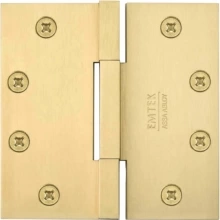 Emtek - 96315 - Square Barrel Heavy Duty Hinges Pair - Solid Brass 4-1/2" x 4-1/2" - 0.125" Thickness
