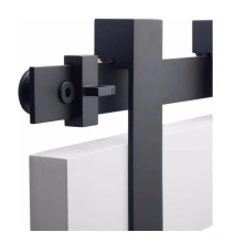 Emtek - B130305-US19 - Low Profile Concealed Wheel Barn Door Flat Track - Flat Black