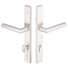 Emtek - 15A4-SS - Modern Plates 1.5" x 11" - Non-Keyed Fixed Handle Outside, Operating Handle Inside #5 Stainless Steel