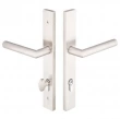 Emtek<br />15A4-SS - Modern Plates 1.5" x 11" - Non-Keyed Fixed Handle Outside, Operating Handle Inside #5 Stainless Steel