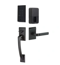 Emtek<br />EMP23234 - Emtek EMPOWERED 2 Touch Entry Set with Ares Grip; Keyed, Bluetooth &amp; Wi-Fi