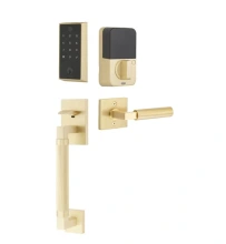 Emtek<br />EMP22228 - Emtek EMPOWERED 2 Touch Entry Set with Hercules Knurled Grip; Keyed &amp; Bluetooth