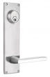 Emtek<br />S810 - Brushed Stainless Steel (SS) Style 5-1/2" C-C Keyed Sideplate - Dummy, Pair