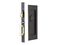Emtek<br />2113 - Modern Rectangular Keyed Pocket Door Mortise Lock