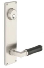 Emtek<br />8214 - Modern 5-1/2" C-C Keyed Style Sideplate (9-1/2") - Passage, Double Keyed