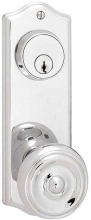 Emtek<br />8060 - Colonial 3-5/8" C-C Keyed Style Sideplate (7-1/2") - Passage, Single Keyed