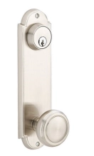 Emtek<br />8996 - Delaware 5 1/2" Center to Center Keyed Style Sideplate - Passage, Single Keyed