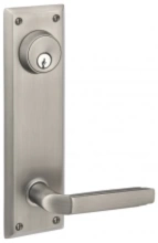 Emtek<br />8981 - Quincy 5-1/2" C-C Keyed Style Sideplate (9") - Passage, Double Keyed