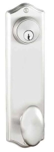 Emtek<br />8991 - Colonial 5-1/2" C-C Keyed Style Sideplate (9") - Passage, Double Keyed