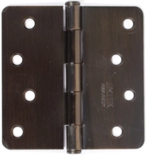 Emtek<br />91024  - STEEL HINGE PAIR 4" x 4" (1/4" RADIUS)