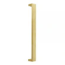 First Impressions Custom Door Pulls<br />SNA150 SMTSBR - Sintra 150 - Door Pull - 5/8" Thick Solid Ruler Grip With 1-1/2" Face And Straight Flat Square Mounts In Brass