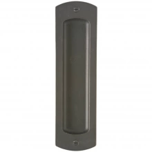 Rocky Mountain Hardware - PDL-FP249 - Pocket Door Lock Set - 2-1/2" x 9" Curved Flush Pulls