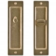 Rocky Mountain Hardware<br />SDL-D-PR - Double Privacy Sliding Door Lock Set - 2-1/2" x 8-1/2" Rectangular Flush Pulls