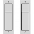 Rocky Mountain Hardware<br />PDL-FP308 - Full Dummy Pocket Door Lock Set - 2-1/2" x 8" Rectangular Flush Pulls