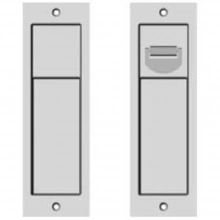 Rocky Mountain Hardware - PDL-FP308 - Patio Pocket Door Lock Set - 2-1/2" x 8" Rectangular Flush Pulls