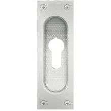 FSB Door Hardware  - 4211 0002 - Aluminum Flush Pull 4211 with PZ Cut-Out