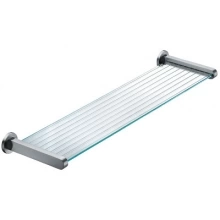 FSB Door Hardware  - 8270 00016 - Stainless Steel Clear Glass Shelf