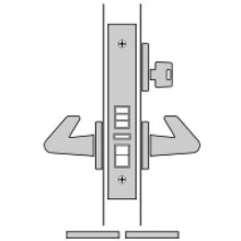 FSB Door Hardware  - SML 7156 - I. Office Mortise Lock, Locking Latch By Key Outside