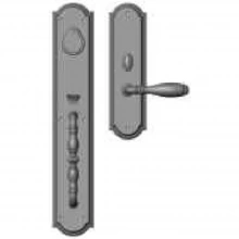 Rocky Mountain Hardware - G033/E057 - Entry Mortise Lock Set - 3-1/2" x 20" Exterior with 3" x 11" Interior Ellis Escutcheons