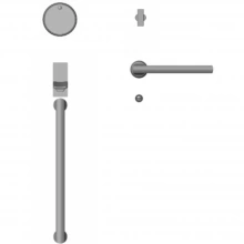 Rocky Mountain Hardware - G10107/E10101 - Entry Mortise Lock Set - 1-1/8" x 1-1/2" Exterior with 1-1/8" Round Interior Element Escutcheons
