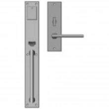 Rocky Mountain Hardware - G225/E211 - Entry Mortise Lock Set - 2-1/4" x 17" Exterior with 2-1/4" x 8" Interior Metro Escutcheons