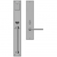 Rocky Mountain Hardware - G225/E257 - Entry Mortise Lock Set - 2-1/4" X 17" Exterior with 2-1/2" x 13" Interior Metro Escutcheons