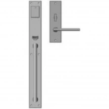Rocky Mountain Hardware - G233/E211 - Entry Mortise Lock Set - 2-1/4" x 20" Exterior with 2-1/4" x 8" Interior Metro Escutcheons